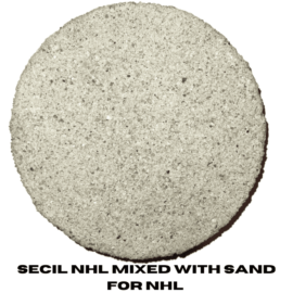 NHL Mixed with Sand for NHL at a ratio of 2 1/2 to 1.